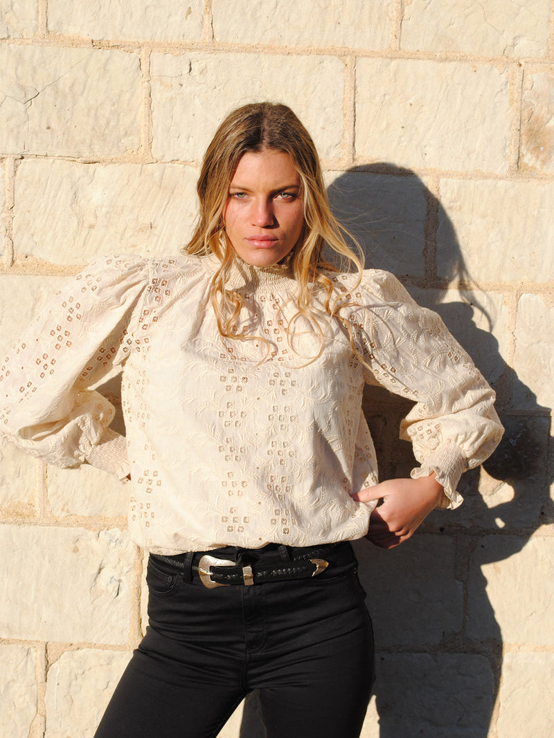 Christine Blouse Cream Shiffle