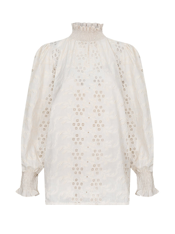 Christine Blouse Cream Shiffle