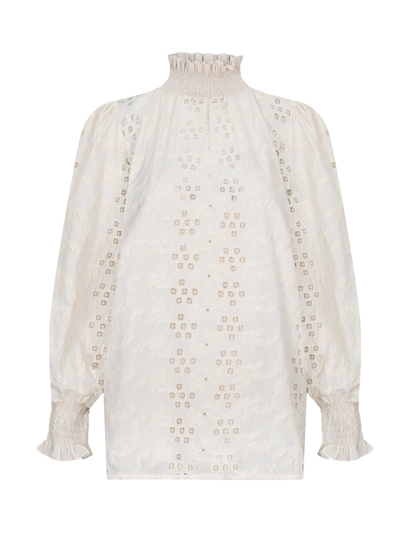 Christine Blouse Cream Shiffle