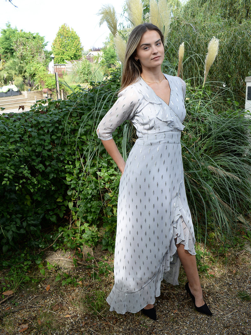 Flamenco Maxi Dress Grey Confetti