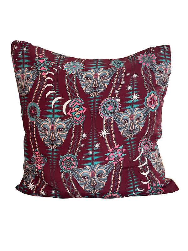 Cushion Cover Maroon Leopard