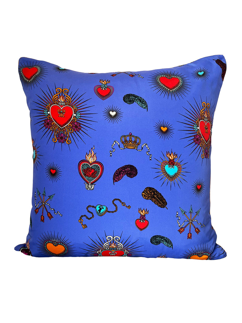 Cushion Cover Royal Blue Heart