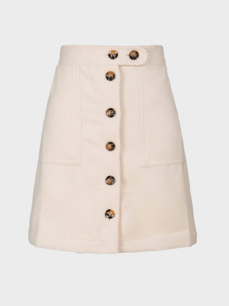 Edwine Corduroy Skirt Cream