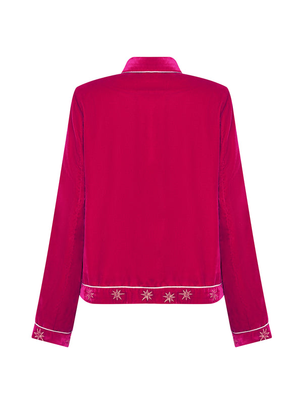 Stella Velvet Jacket Hot Pink