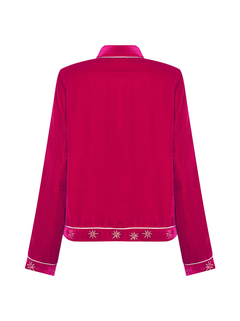 Stella Velvet Jacket Hot Pink