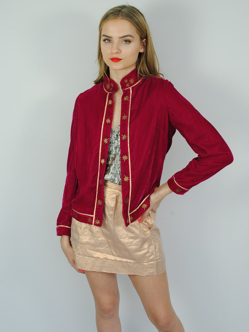 Stella Velvet Jacket Hot Pink