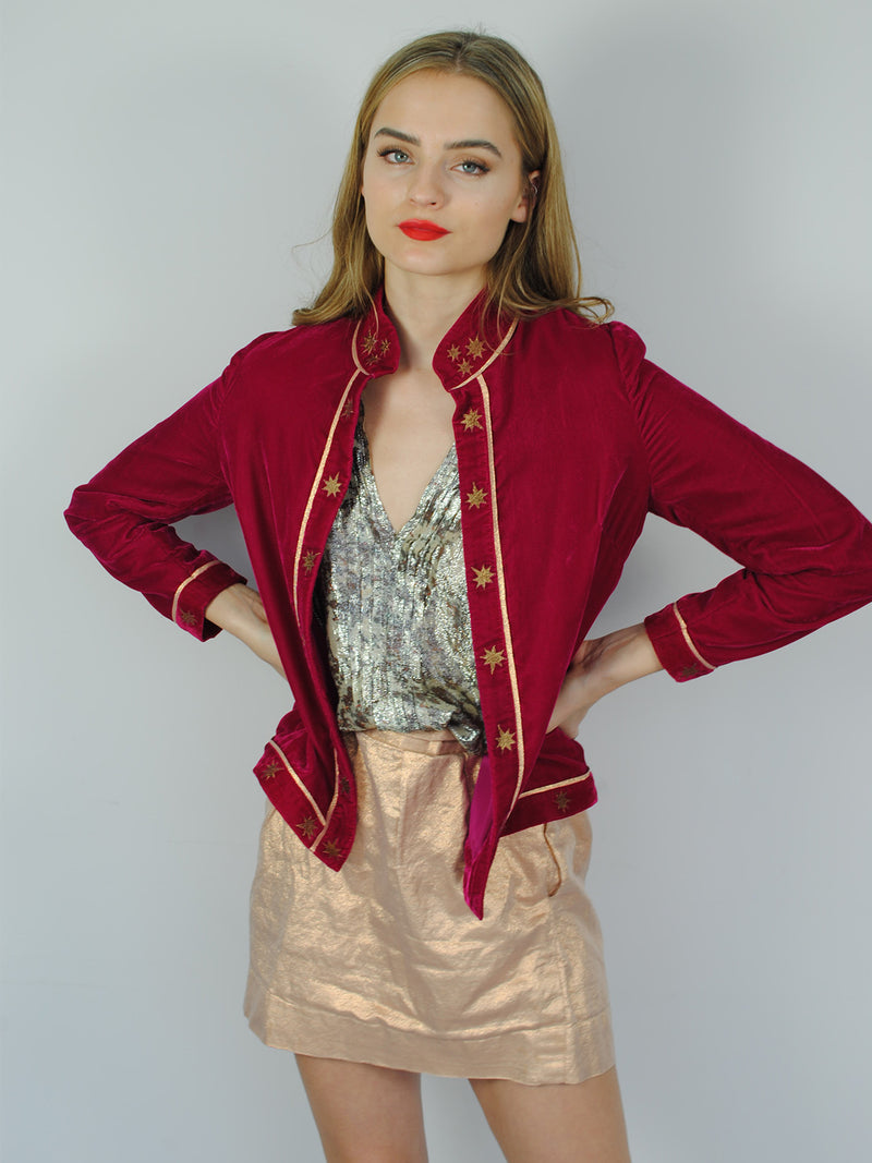 Stella Velvet Jacket Hot Pink