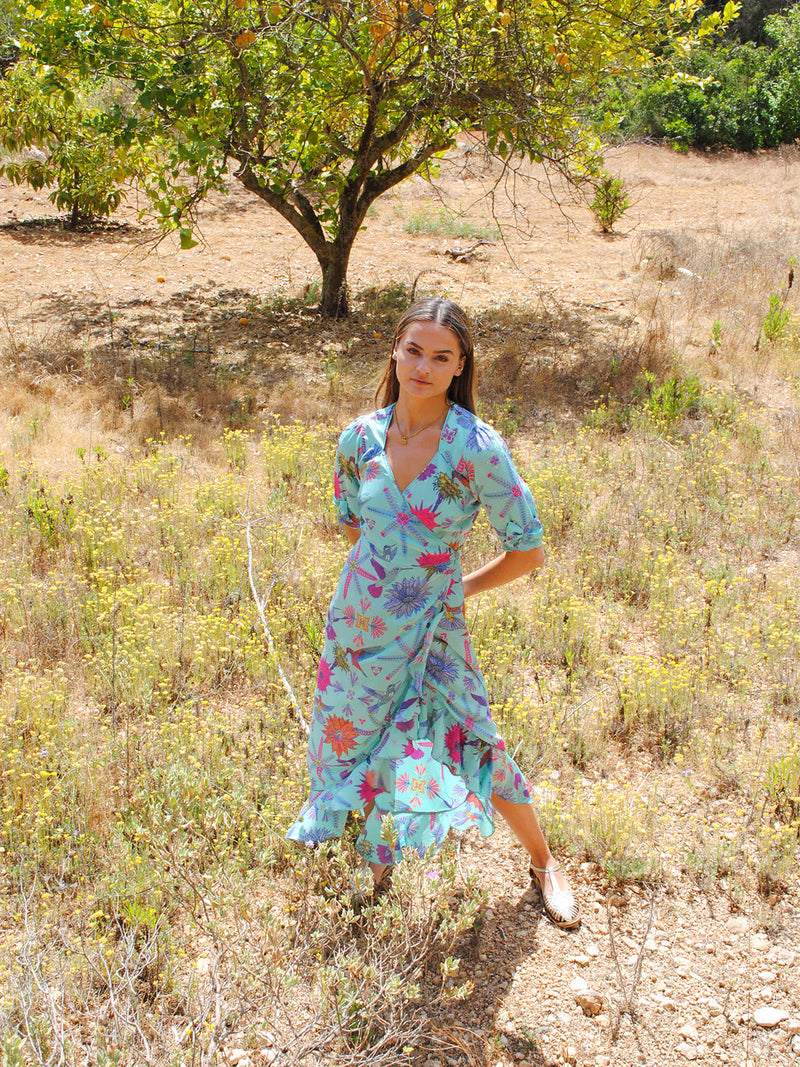 Sweetheart Flamenco Viscose Bermuda Hummingbird