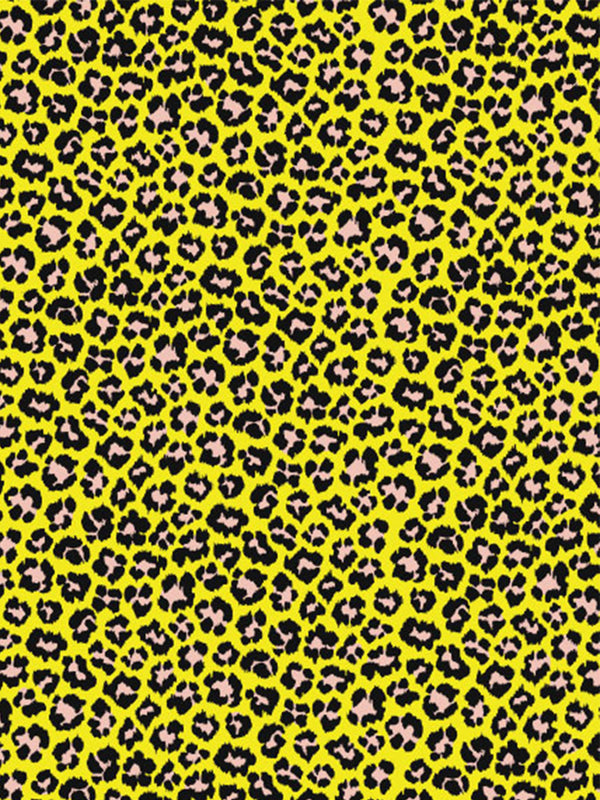 Leopard Wrapping Paper Sheet Yellow/Pale Pink